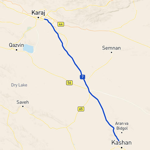 رزرو تاکسی بین شهری تهران به کاشان