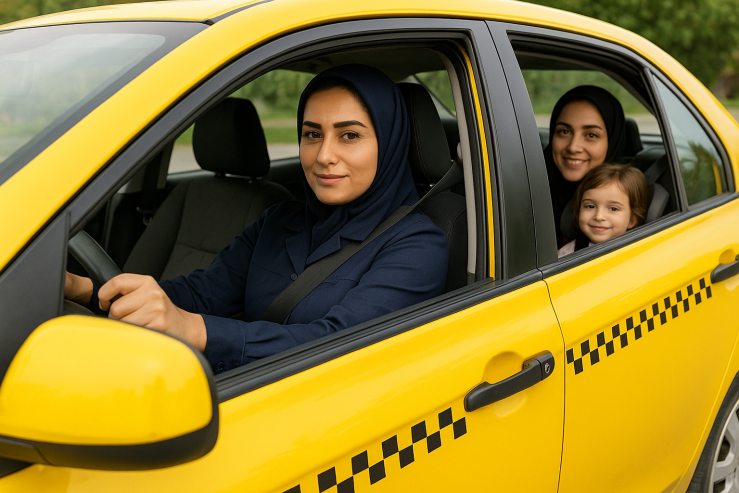 راننده سرویس خانم