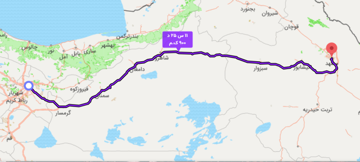 سفر بینشهری به شیراز، اصفهان، مشهد
