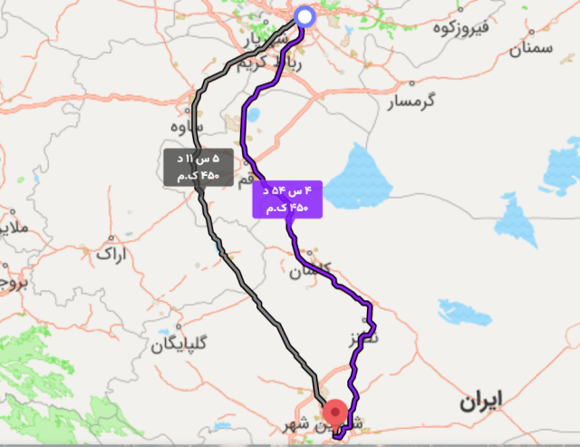 سفر بینشهری به شیراز، اصفهان، مشهد