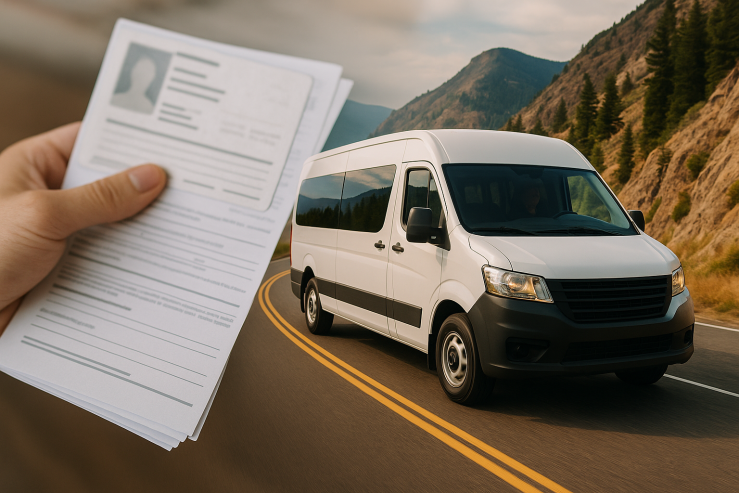 چه مدارکی برای اجاره ون بینشهری نیاز است؟