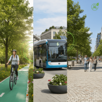 آینده در حرکت است: راهنمای جامع حمل‌ونقل پایدار شهری برای ساختن شهرهای سبزتر 🌳🏙️
