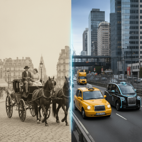 تاریخچهٔ حیرتانگیز قدیمیترین تاکسی جهان 🚕: از کالسکه پاریسی تا خودروی مجهز به تاکسیمتر