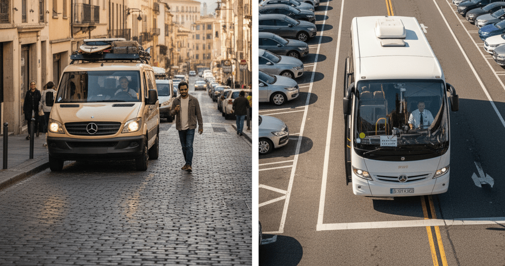 🚐🚌 مقایسه سفر با ون و اتوبوس کوچک: راهنمای نهایی انتخاب همسفر ایده‌آل برای مسیرهای گروهی